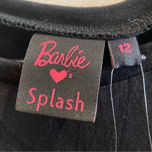 BARBIE SPLASH Sz 12 High Low Jersey Knit Short Sleeve T-shirt Dress New with Tag - Picture 3 of 9